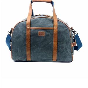 Stone Creek Waxed Canvas Teal Weekend Bag